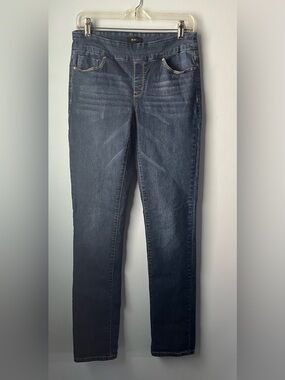 R Jeans Dark Wash Pull-On High Waist Straight-Leg Stretch Jeans Size 28 Long